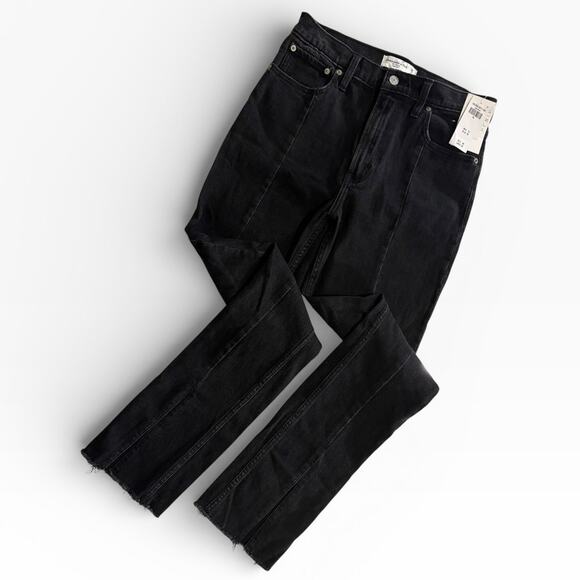 NWT Abercrombie High Rise Skinny Split Cuff Jeans NWT Size 6 - Picture 4 of 9
